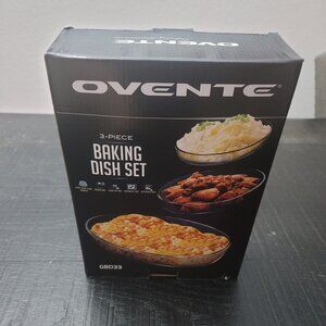 Ovente 3 Piece Baking Dish Set Model GBD33- Oval Shape
